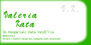 valeria kata business card